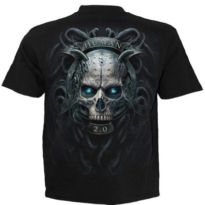 Black - Back - Spiral Direct Unisex Adult Human 2.0 T-Shirt
