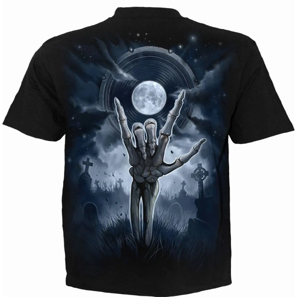 Black - Back - Spiral Direct Unisex Adult Grim Rocker T-Shirt