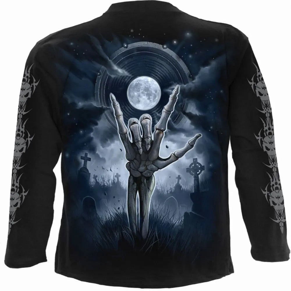 Black - Back - Spiral Direct Unisex Adult Grim Rocker Long-Sleeved T-Shirt