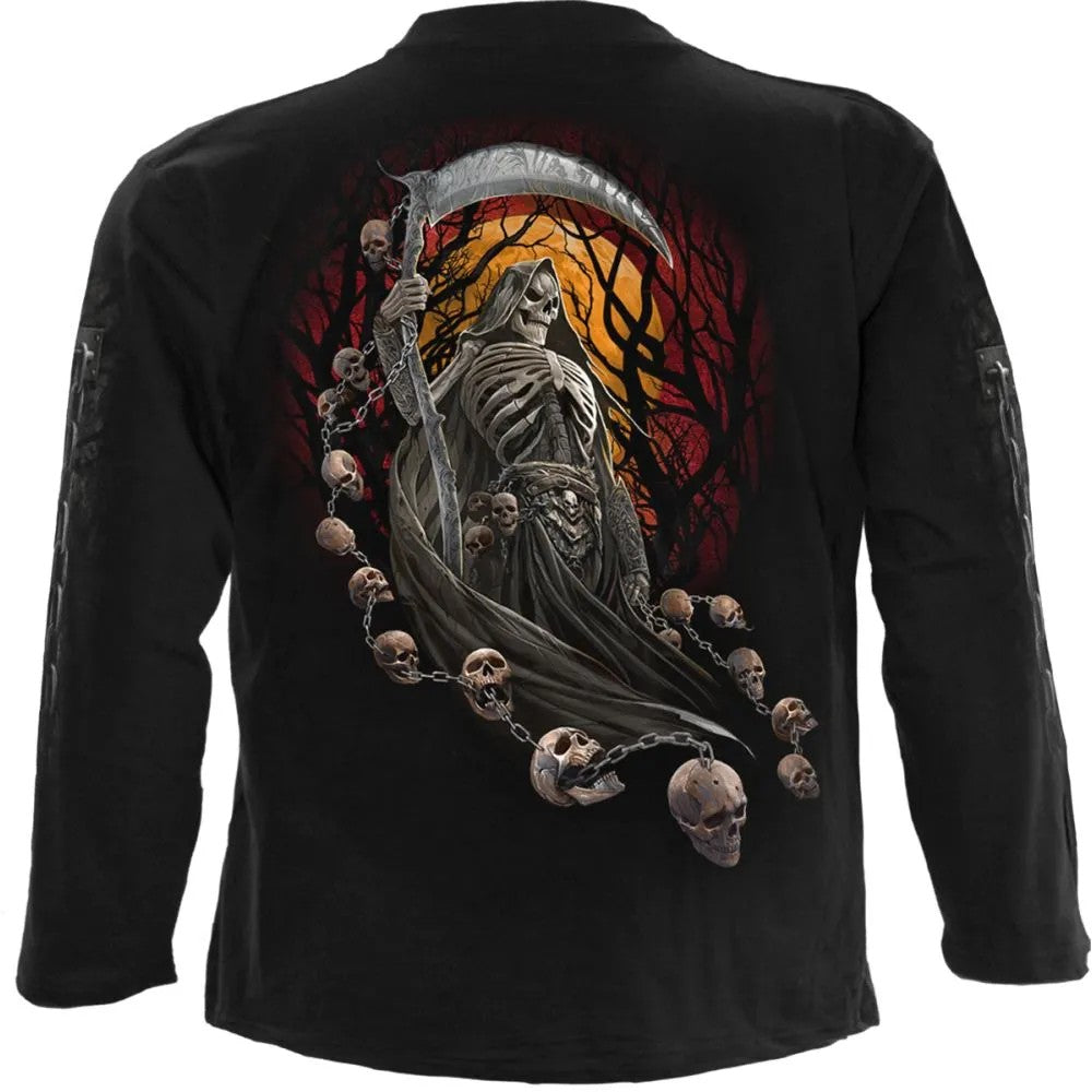 Black - Back - Spiral Direct Unisex Adult Harbingers Long-Sleeved T-Shirt