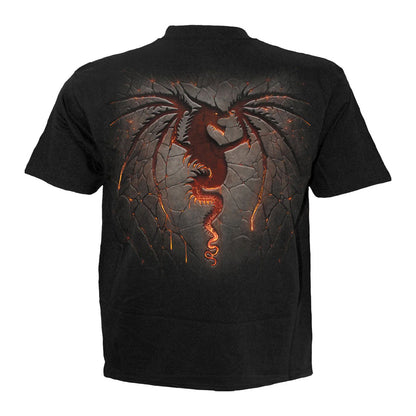 Black - Back - Spiral Direct Unisex Adult Dragon Furnace T-Shirt