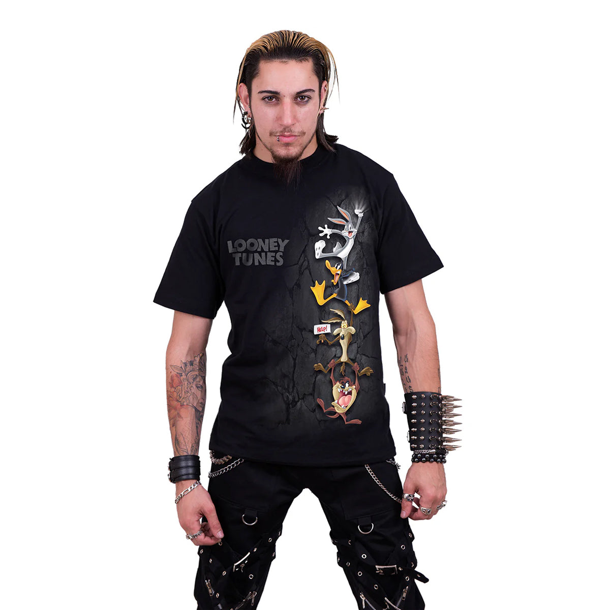 Black - Back - Spiral Direct Unisex Adult Hanging Tunes Looney Tunes Short-Sleeved T-Shirt