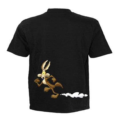 Black - Back - Looney Tunes Unisex Adult Beep Beep Wile E Coyote Short-Sleeved T-Shirt
