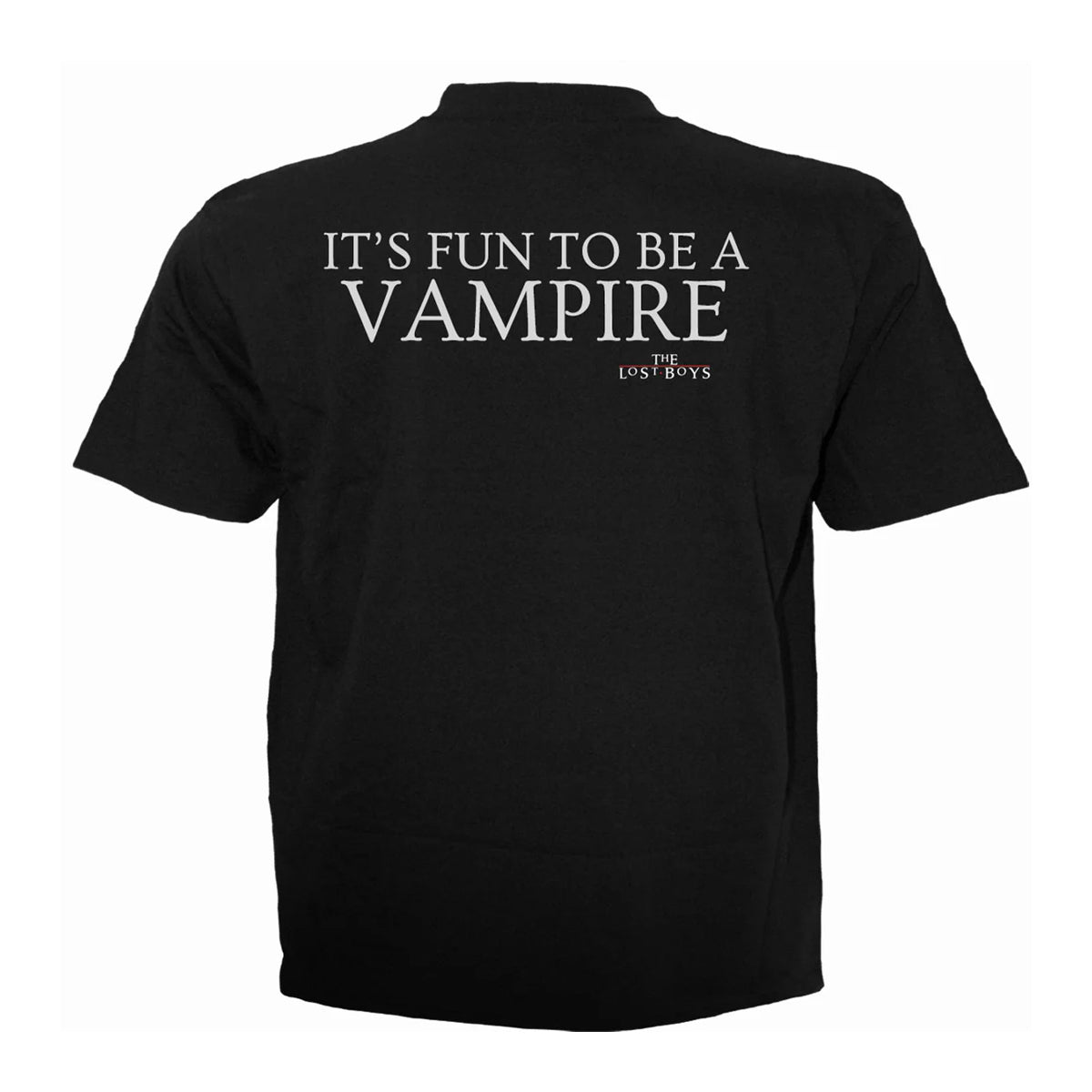 Black - Back - Spiral Direct Unisex Adult Never Die The Lost Boys T-Shirt