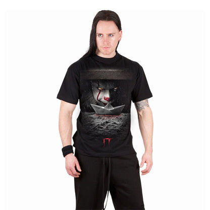 Black - Side - Spiral Direct Unisex Adult It T-Shirt