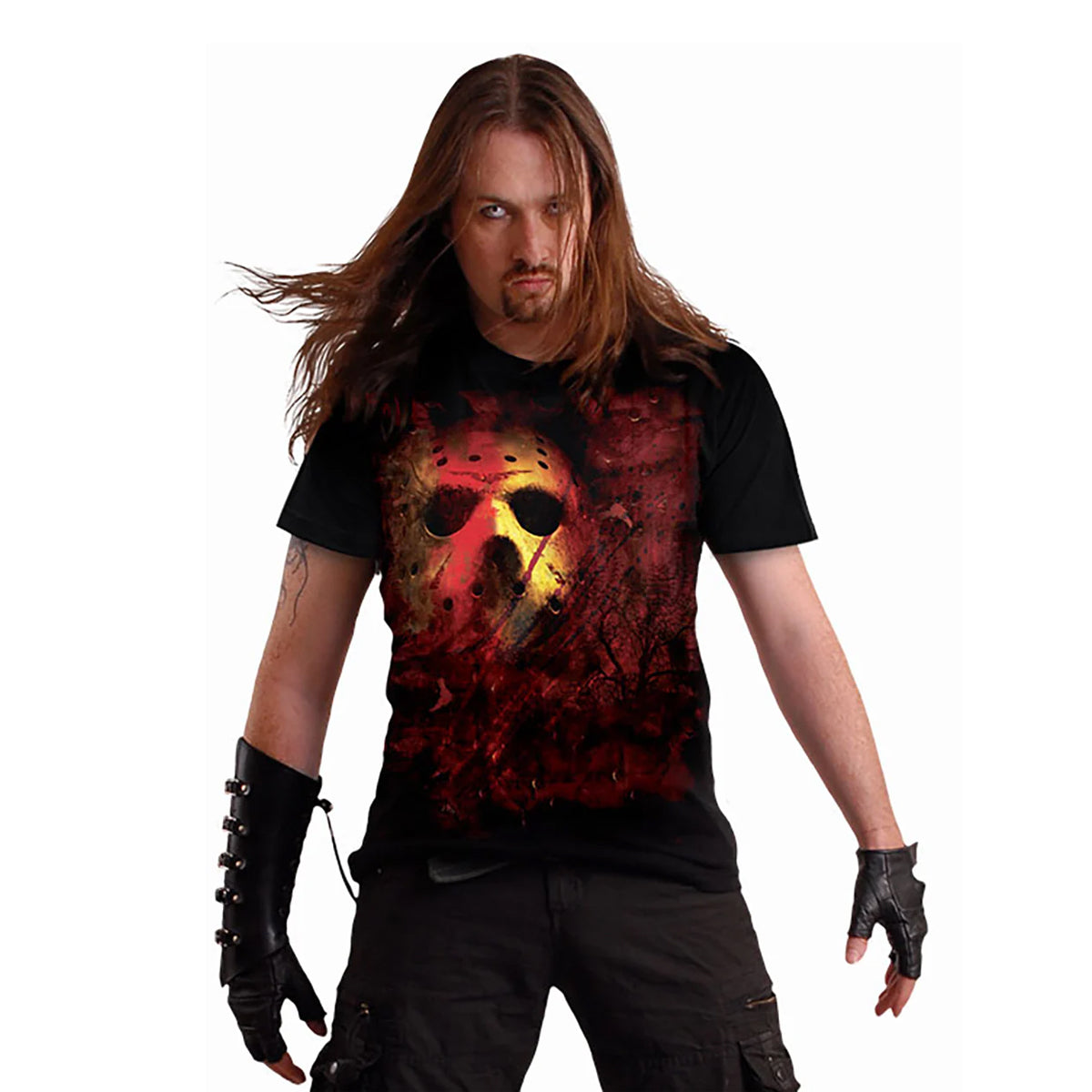 Black - Side - Spiral Direct Unisex Adult Jason Lives Friday The 13th T-Shirt