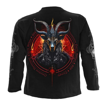 Black - Back - Spiral Direct Unisex Adult Baphomet Long-Sleeved T-Shirt