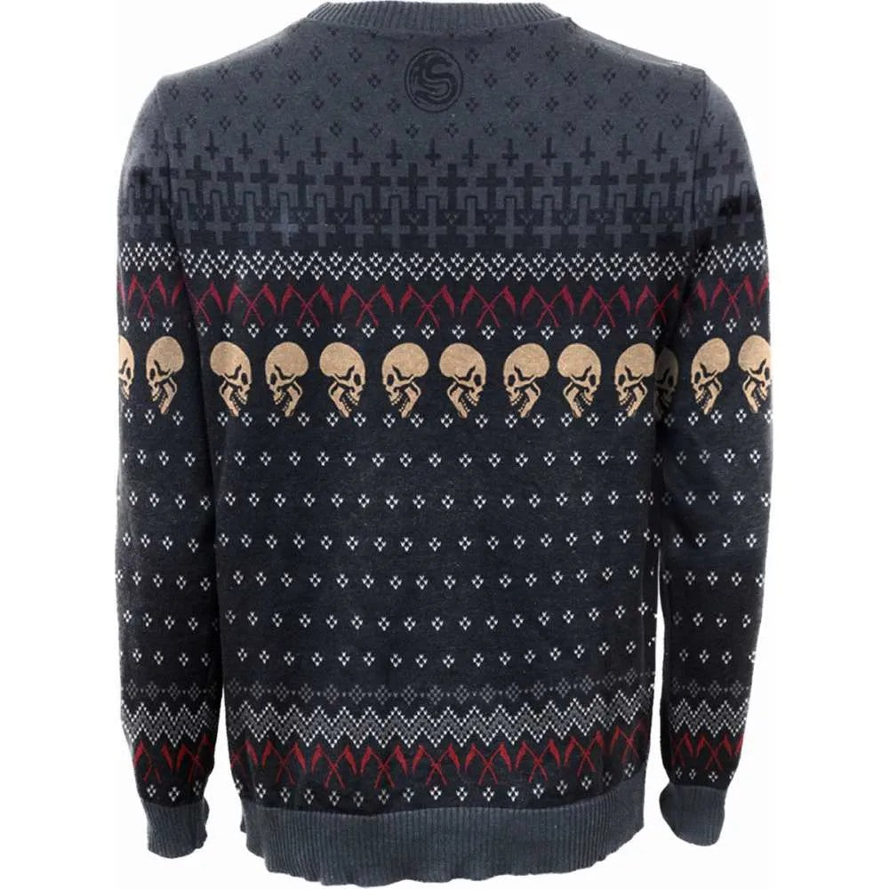 Black - Back - Spiral Direct Unisex Adult Evil Rock Jumper