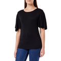 Black - Back - Spiral Womens-Ladies Gothic Elegance Boat Neck Batwing Sleeve T-Shirt