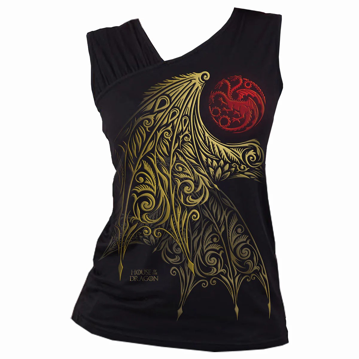Black - Front - Spiral Direct Womens-Ladies House Of The Dragon Tank Top