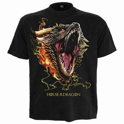 Black - Front - Spiral Direct Unisex Adult Dragon Drogon House Of The Dragon T-Shirt
