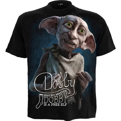 Black - Front - Spiral Direct Unisex Adult Dobby Harry Potter Short-Sleeved T-Shirt