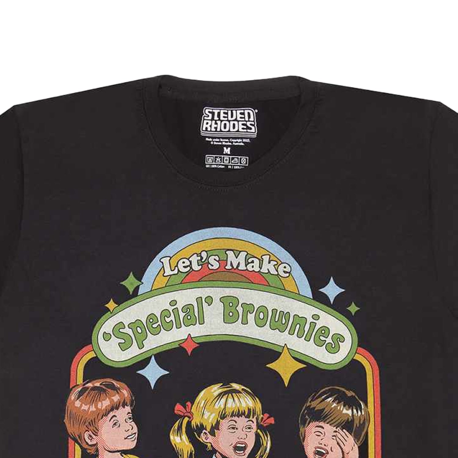 Black - Back - Steven Rhodes Unisex Adult Lets Make Special Brownies T-Shirt