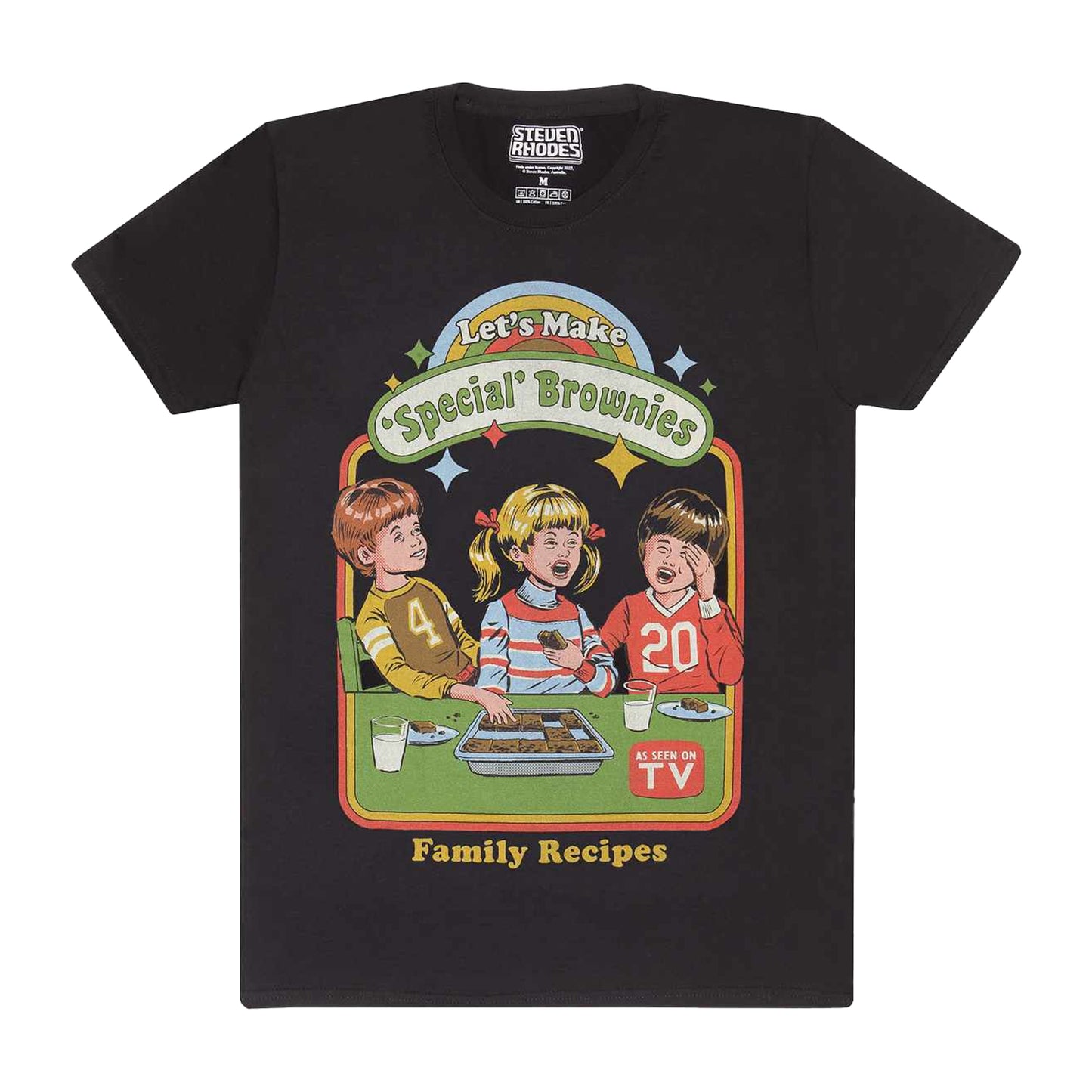 Black - Front - Steven Rhodes Unisex Adult Lets Make Special Brownies T-Shirt