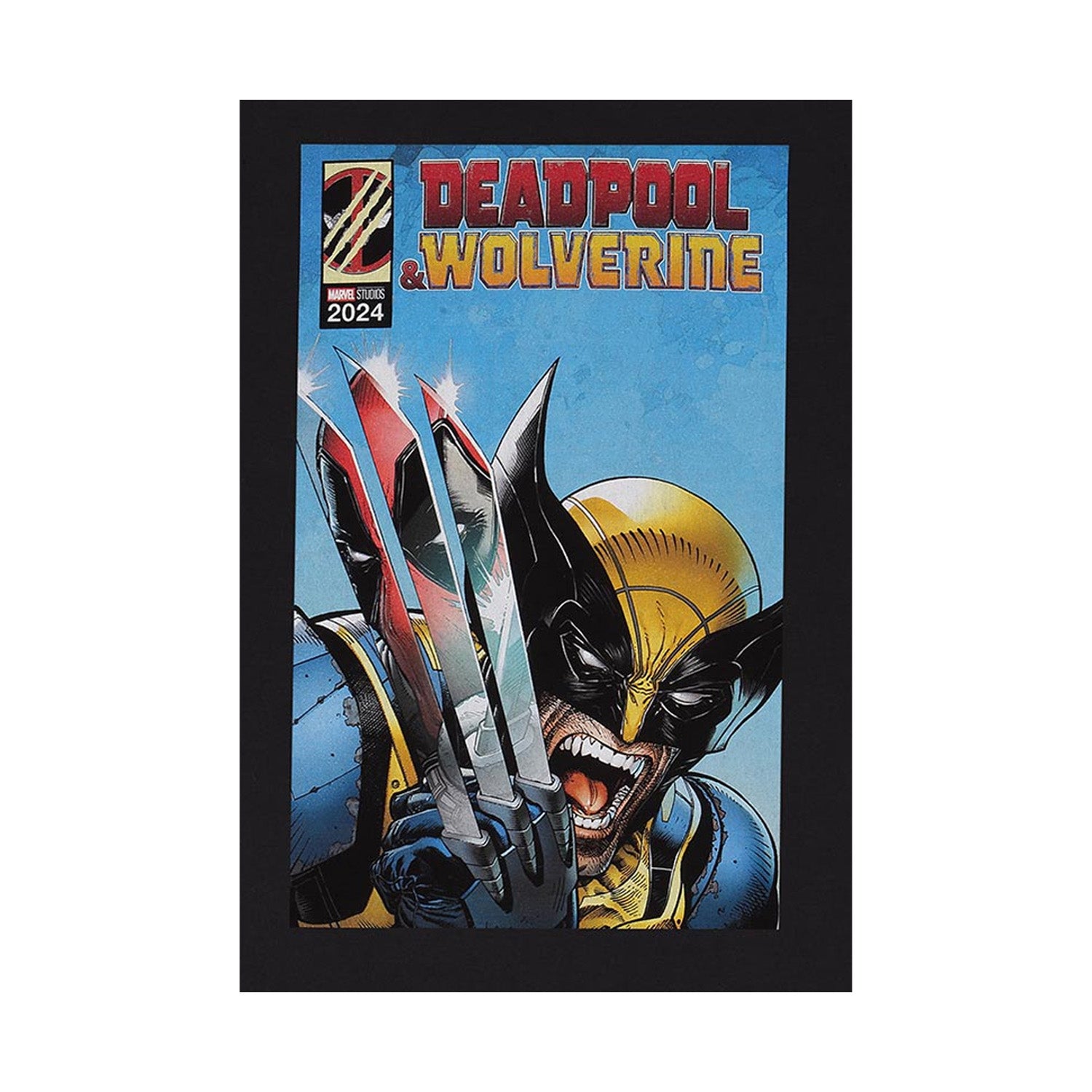 Black - Side - Deadpool & Wolverine Unisex Adult Reflection T-Shirt
