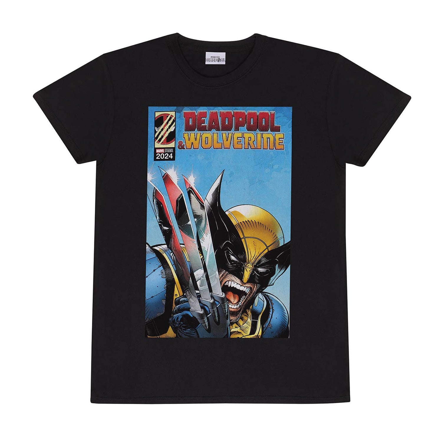 Black - Front - Deadpool & Wolverine Unisex Adult Reflection T-Shirt