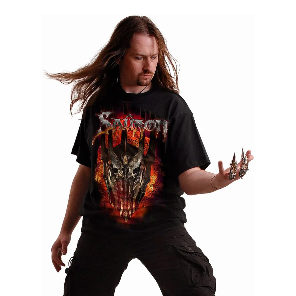 Black - Back - Spiral Direct Unisex Adult Sauron The Lord Of The Rings T-Shirt