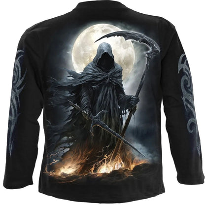 Black - Back - Spiral Direct Unisex Adult Shadow Rider Long-Sleeved T-Shirt