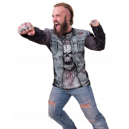 Black - Side - Spiral Direct Unisex Adult Thrash Metal Long-Sleeved T-Shirt