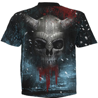 Black - Back - Spiral Direct Unisex Adult Viking Wrap T-Shirt