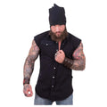 Black - Side - Spiral Direct Unisex Adult Double Death Stone Wash Sleeveless Shirt