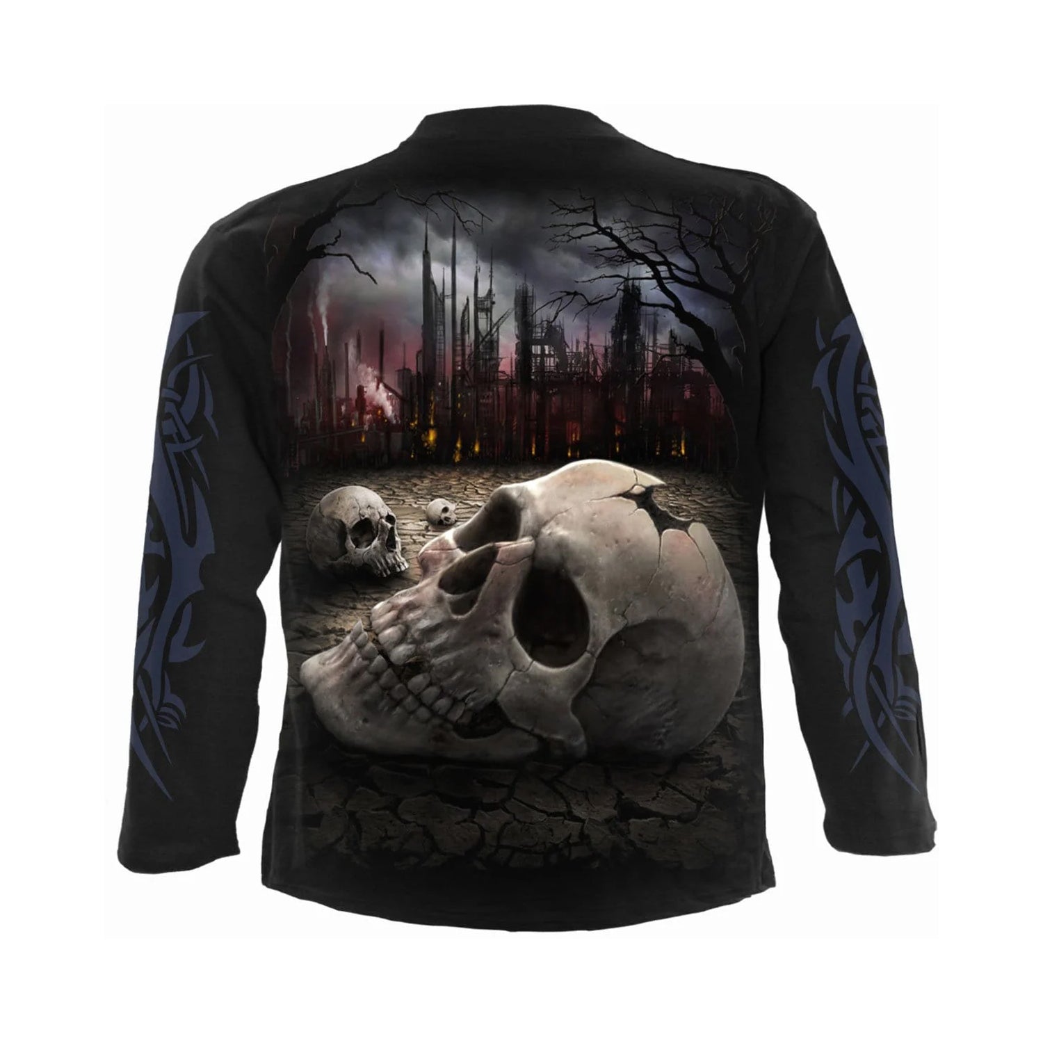 Black - Back - Spiral Direct Unisex Adult Dead World Long-Sleeved T-Shirt