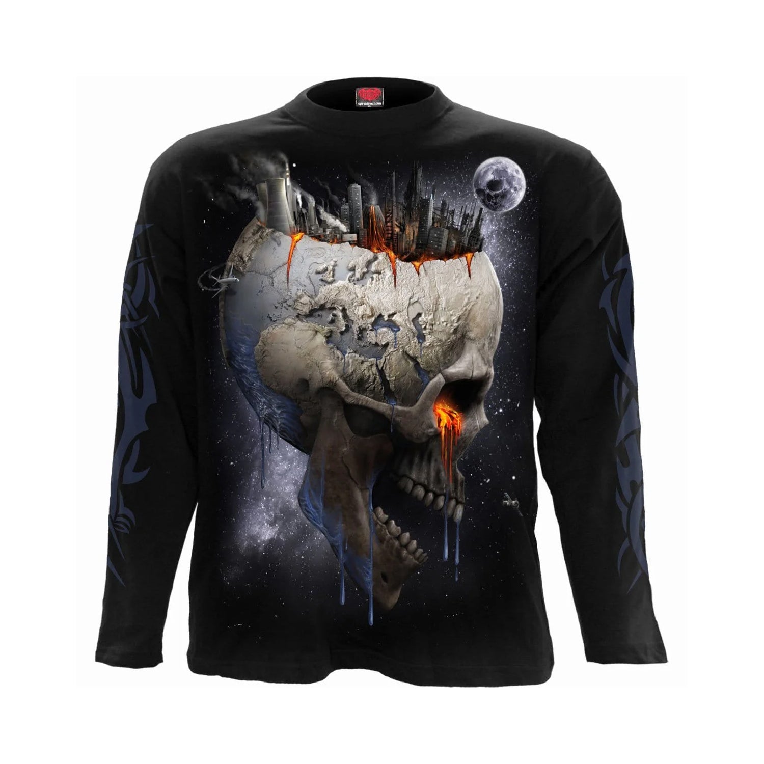 Black - Front - Spiral Direct Unisex Adult Dead World Long-Sleeved T-Shirt