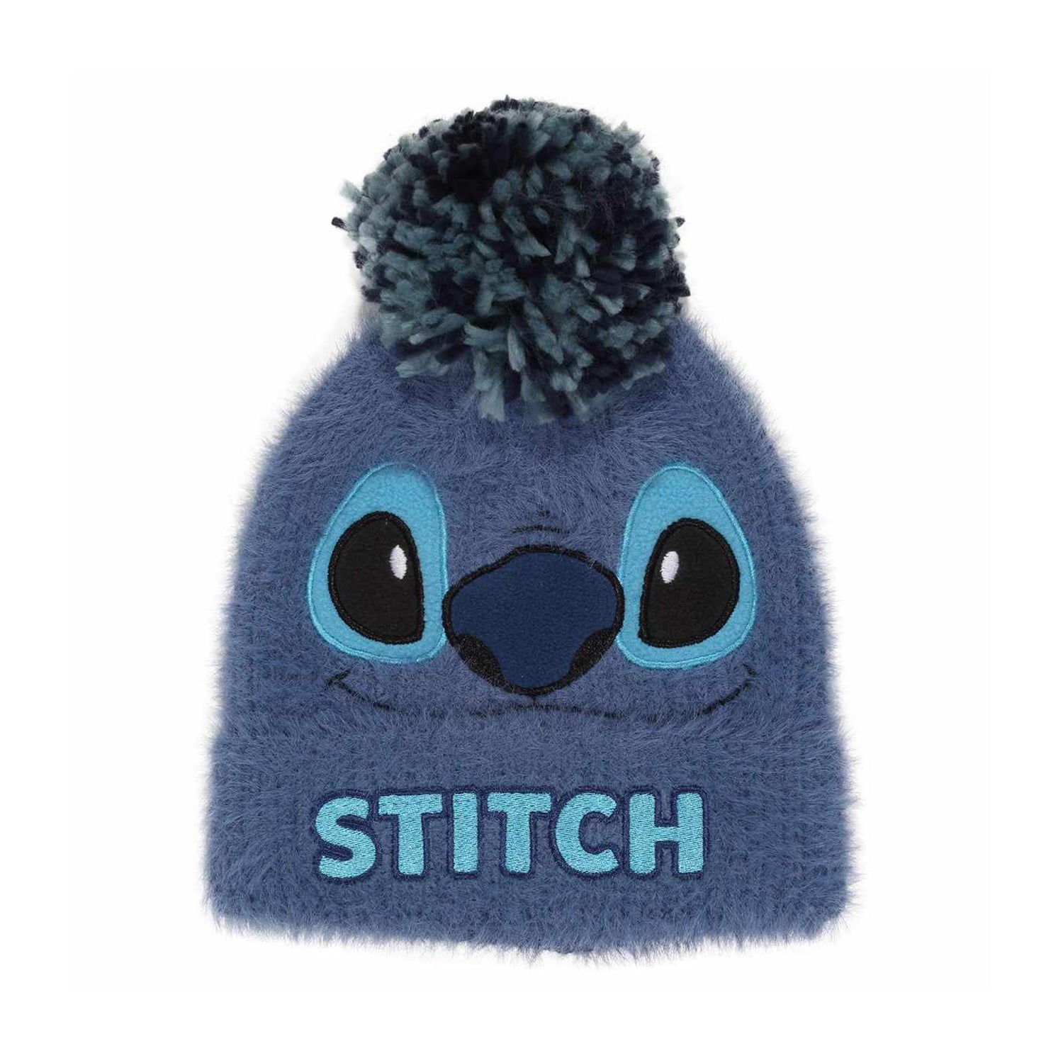 Blue - Front - Lilo & Stitch Unisex Adult Pom Pom Fluffy Beanie