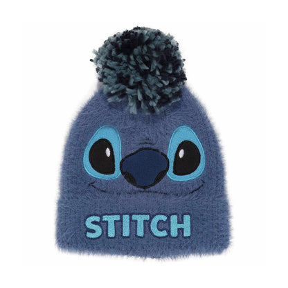 Blue - Front - Lilo & Stitch Unisex Adult Pom Pom Fluffy Beanie