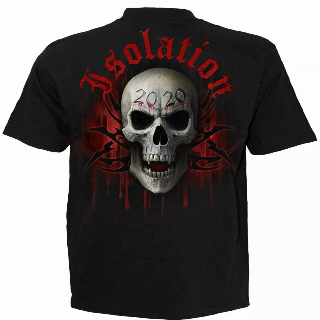 Black - Back - Spiral Direct Unisex Adult Social Distance Short-Sleeved T-Shirt
