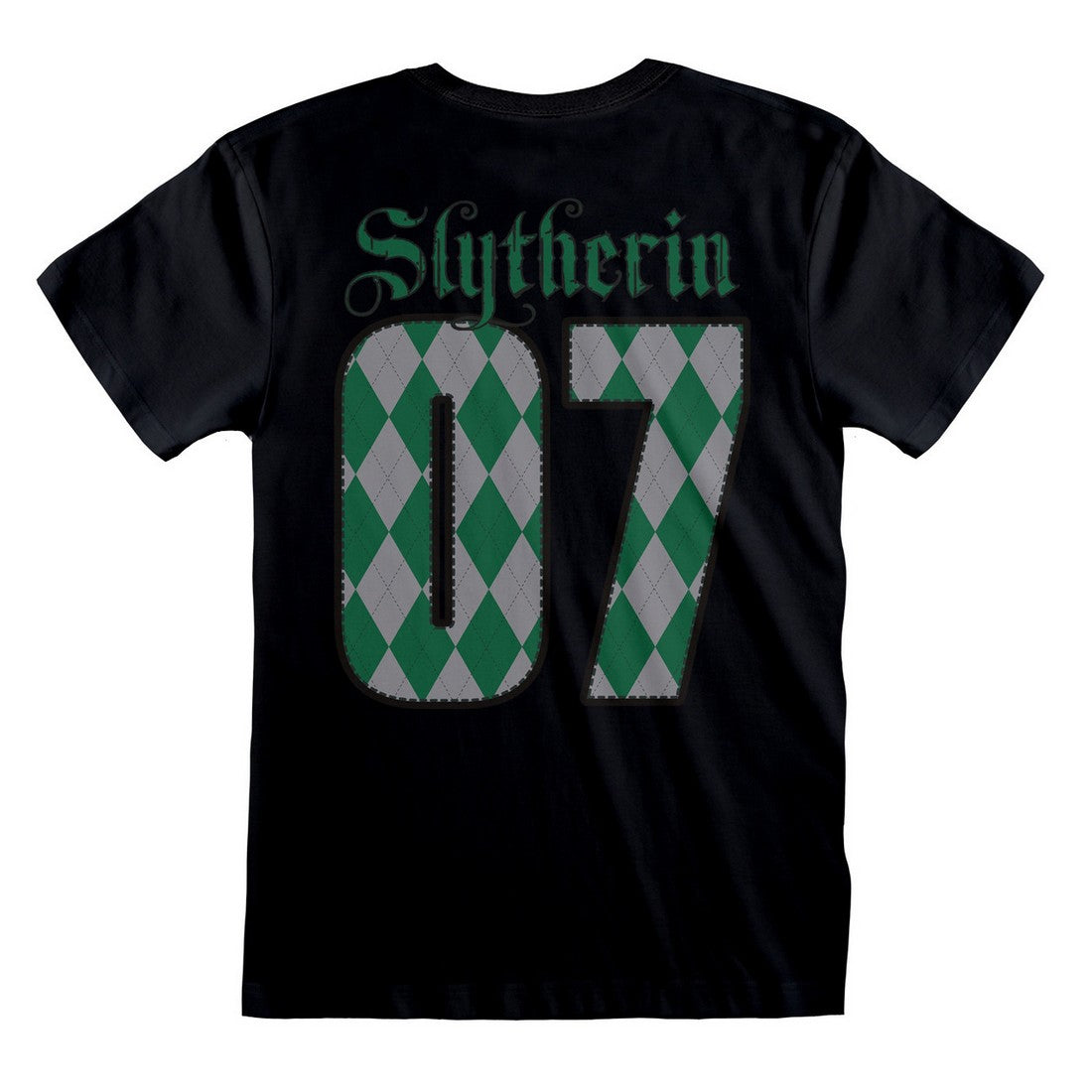 Black - Back - Harry Potter Unisex Adult Quidditch Slytherin Short-Sleeved T-Shirt