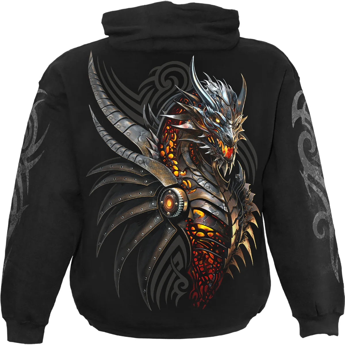 Black - Back - Spiral Direct Unisex Adult Razor Back Hoodie