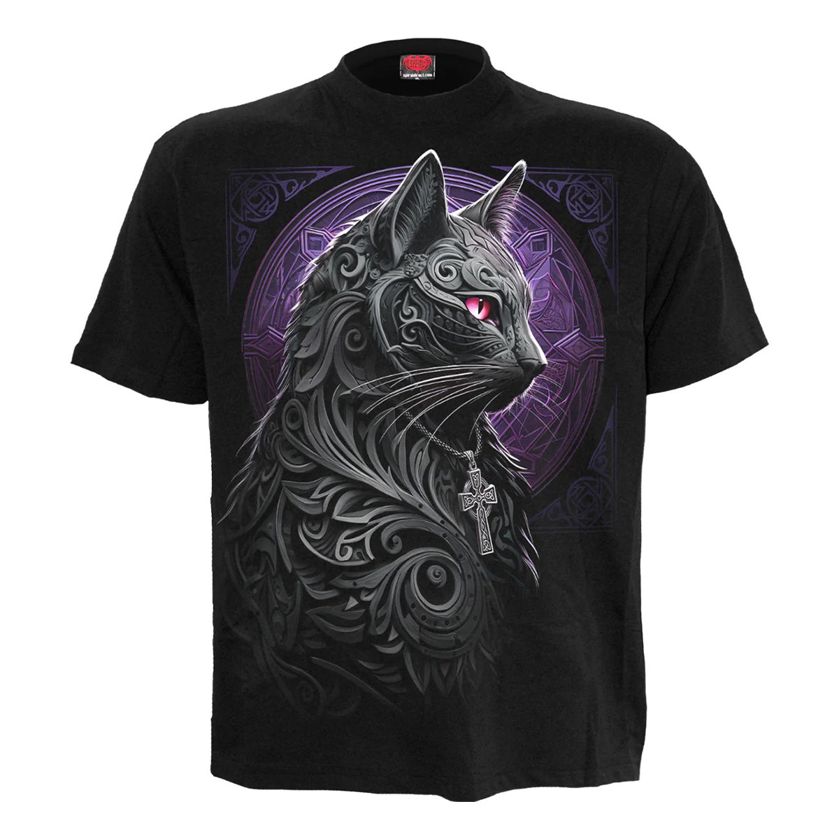 Black - Front - Spiral Direct Unisex Adult Celtic Whiskers T-Shirt