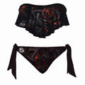 Black - Front - Spiral Direct Womens-Ladies Burnt Rose Two-Piece Swimsuit