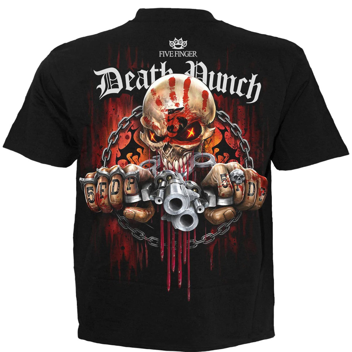 Black - Back - Spiral Direct Unisex Adult Assassin Five Finger Death Punch Back Print T-Shirt