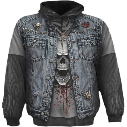 Black - Front - Spiral Direct Unisex Adult Thrash Metal Hoodie
