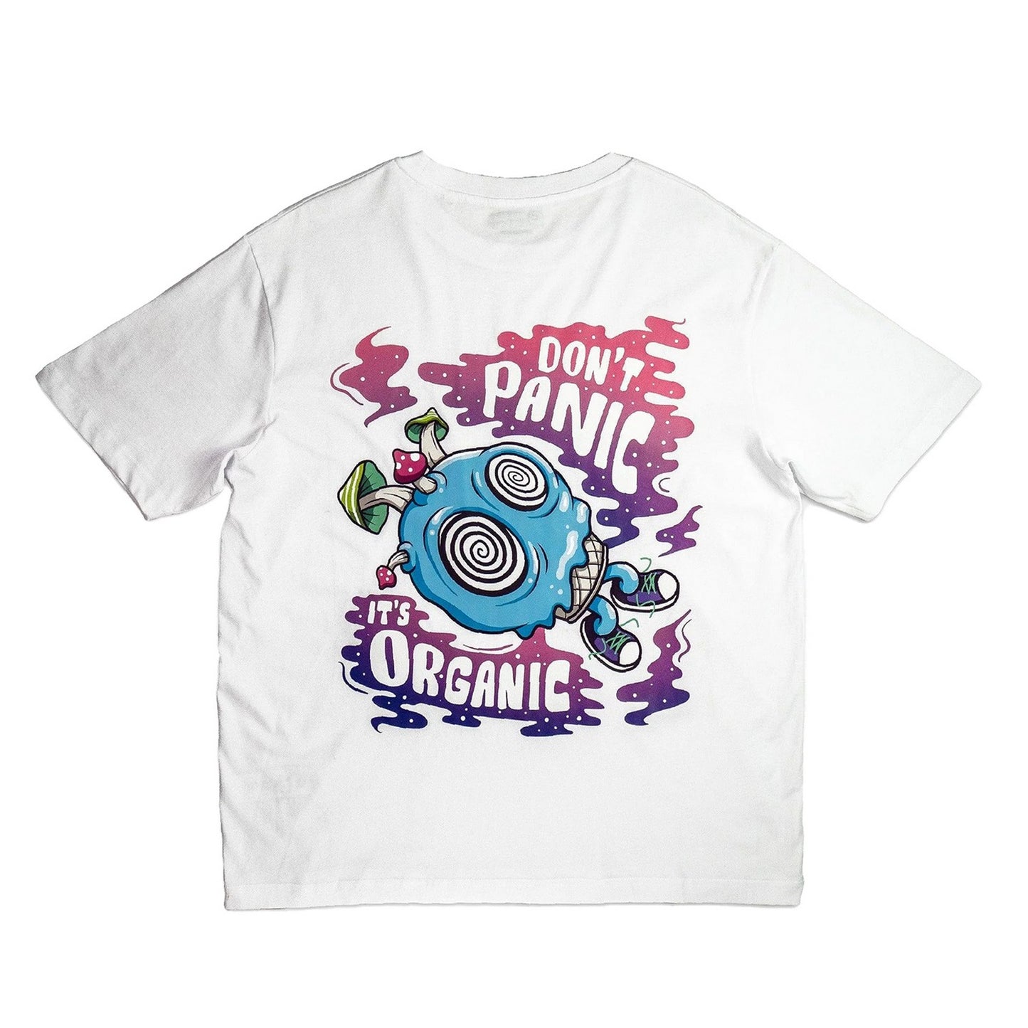 White - Back - Creepy Creams Unisex Adult Back Print Organic T-Shirt