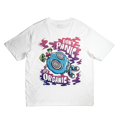 White - Back - Creepy Creams Unisex Adult Back Print Organic T-Shirt