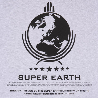 Heather Grey - Side - Helldivers 2 Unisex Adult Super Earth T-Shirt
