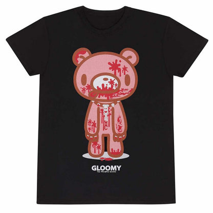 Black - Front - Gloomy Bear Unisex Adult Bloody Mesh T-Shirt