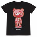 Black - Front - Gloomy Bear Unisex Adult Bloody Mesh T-Shirt