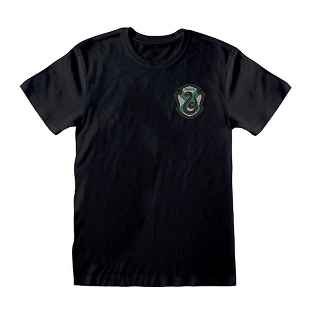 Black - Front - Harry Potter Unisex Adult Quidditch Slytherin 07 T-Shirt