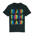 Black - Front - Radiohead Unisex Adult Rainbow Cutout T-Shirt
