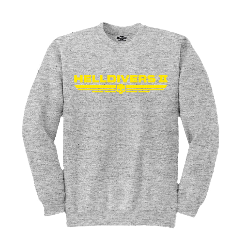 Heather Grey - Front - Helldivers 2 Unisex Adult Logo Sweatshirt