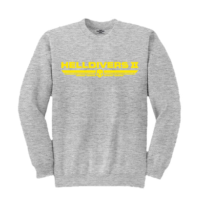 Heather Grey - Front - Helldivers 2 Unisex Adult Logo Sweatshirt