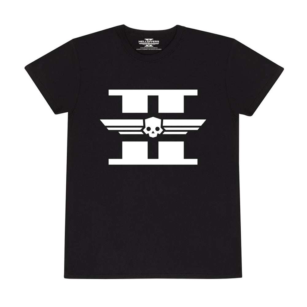 Black-White - Front - Helldivers 2 Unisex Adult Logo T-Shirt