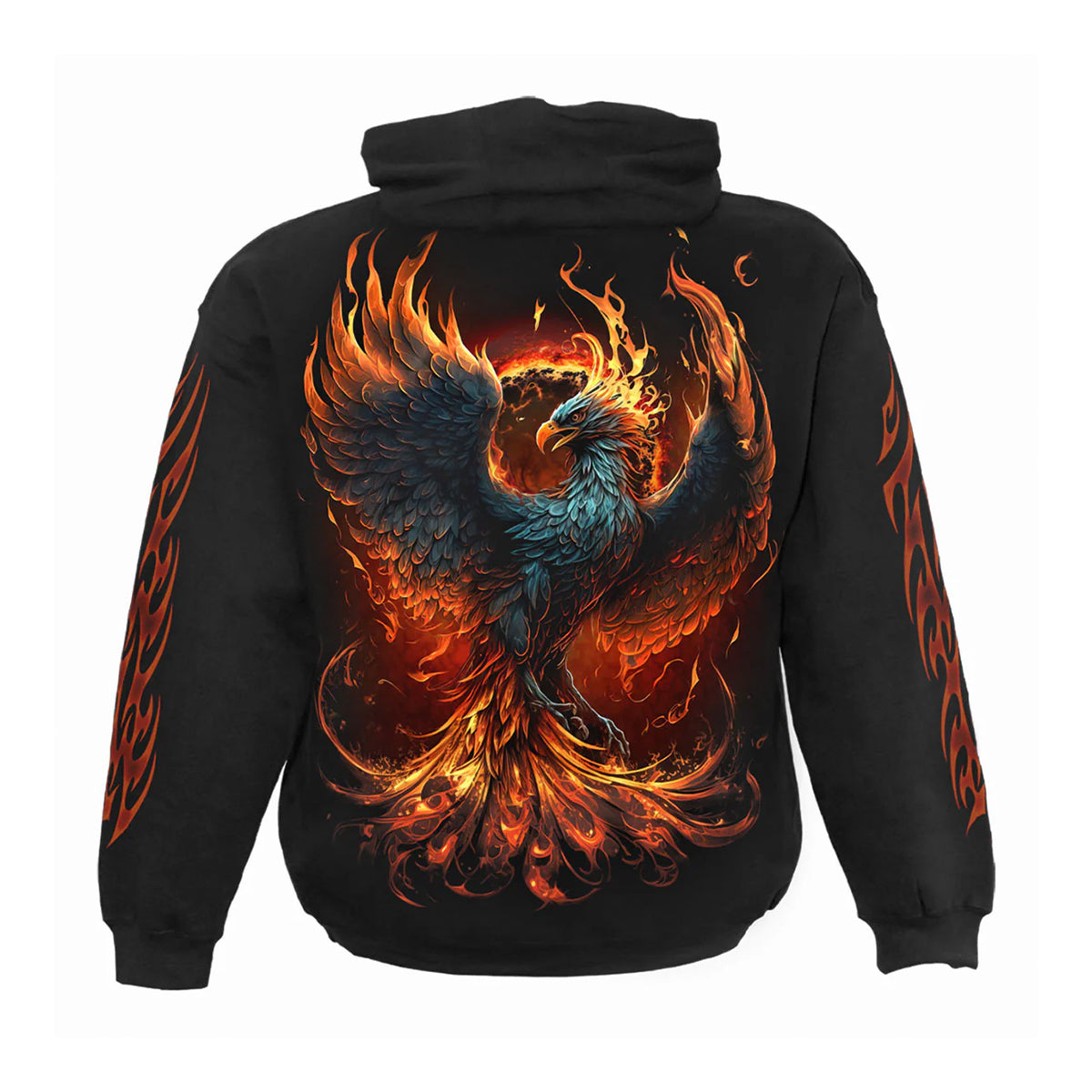 Black - Back - Spiral Direct Unisex Adult Ashes Reborn Hoodie