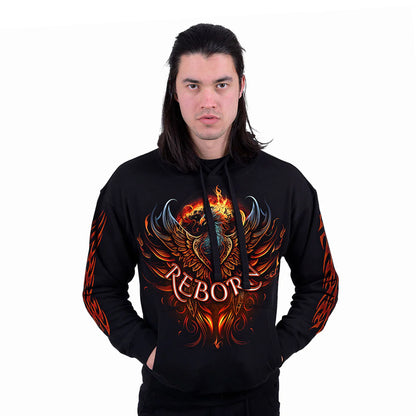 Black - Side - Spiral Direct Unisex Adult Ashes Reborn Hoodie