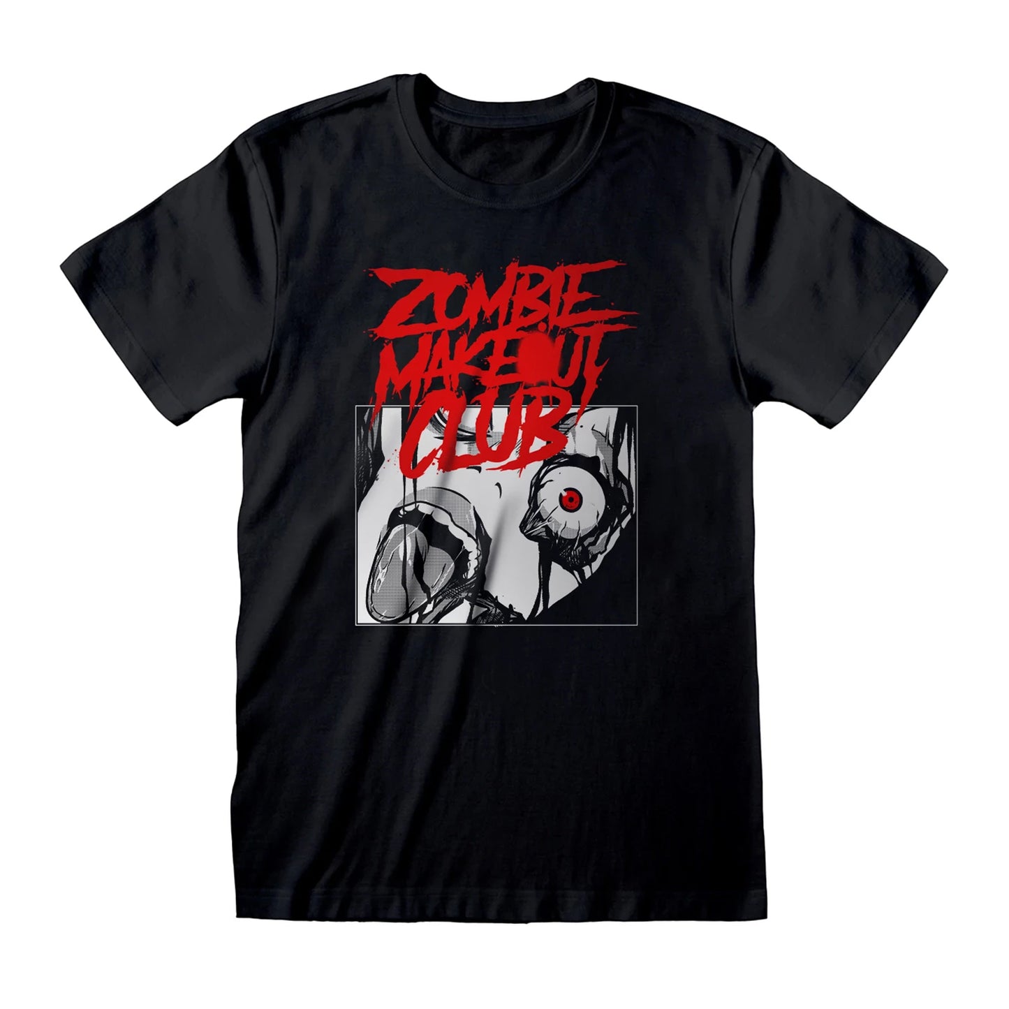 Black - Front - Zombie Makeout Club Unisex Adult Red Eye T-Shirt