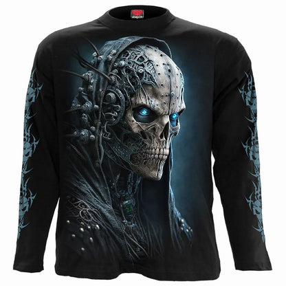 Black - Front - Spiral Direct Unisex Adult Human 2.0 Long-Sleeved T-Shirt
